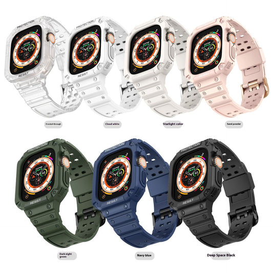 Suitable for Apple Watch Integrated New TPU Solid Color Precision Hole Watch Strap
