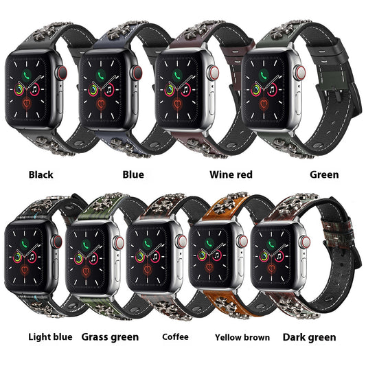 Suitable for Apple Watch Corolla genuine leather strap