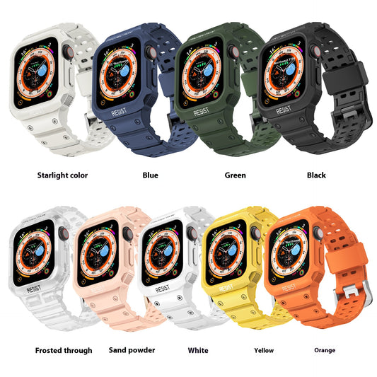 Suitable for Apple Watch One piece TPU Transparent Step Style Watch Strap