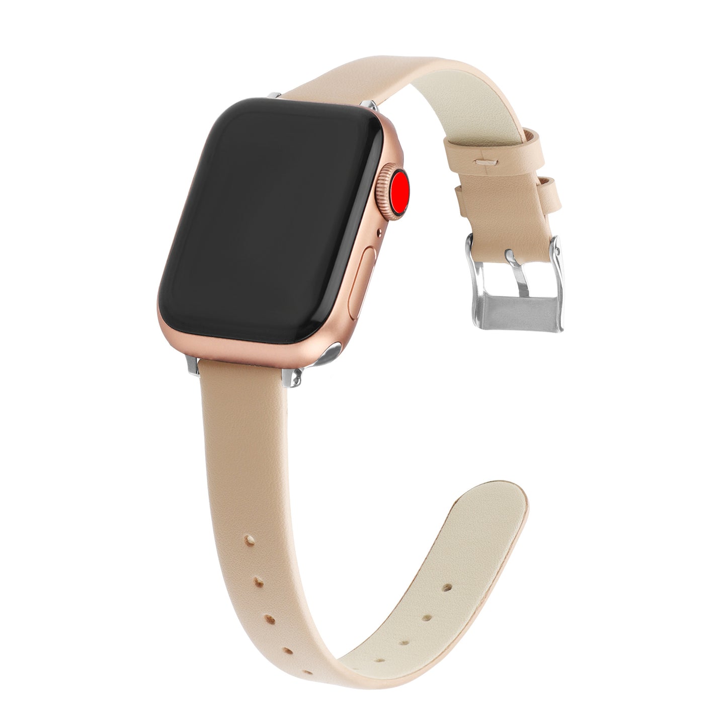 Suitable for Apple Watch genuine leather small waist thin strap leather shrink fit