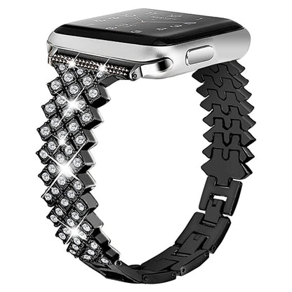 Suitable for Apple Watch Zinc Metal Diamond Set Steel Strip