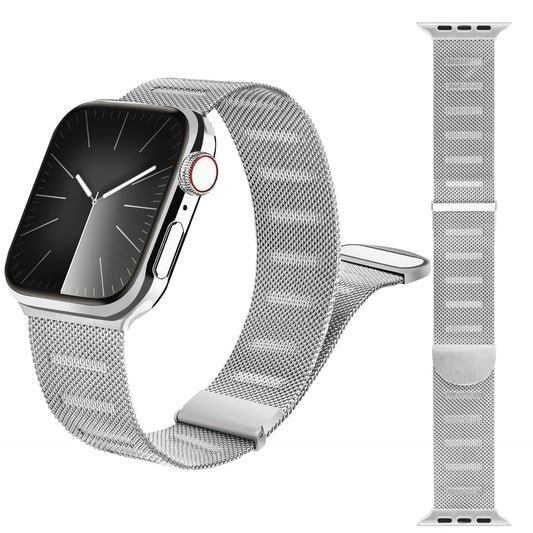 Suitable for Apple Watch Milanese Two Section Metal Stainless Steel Strap