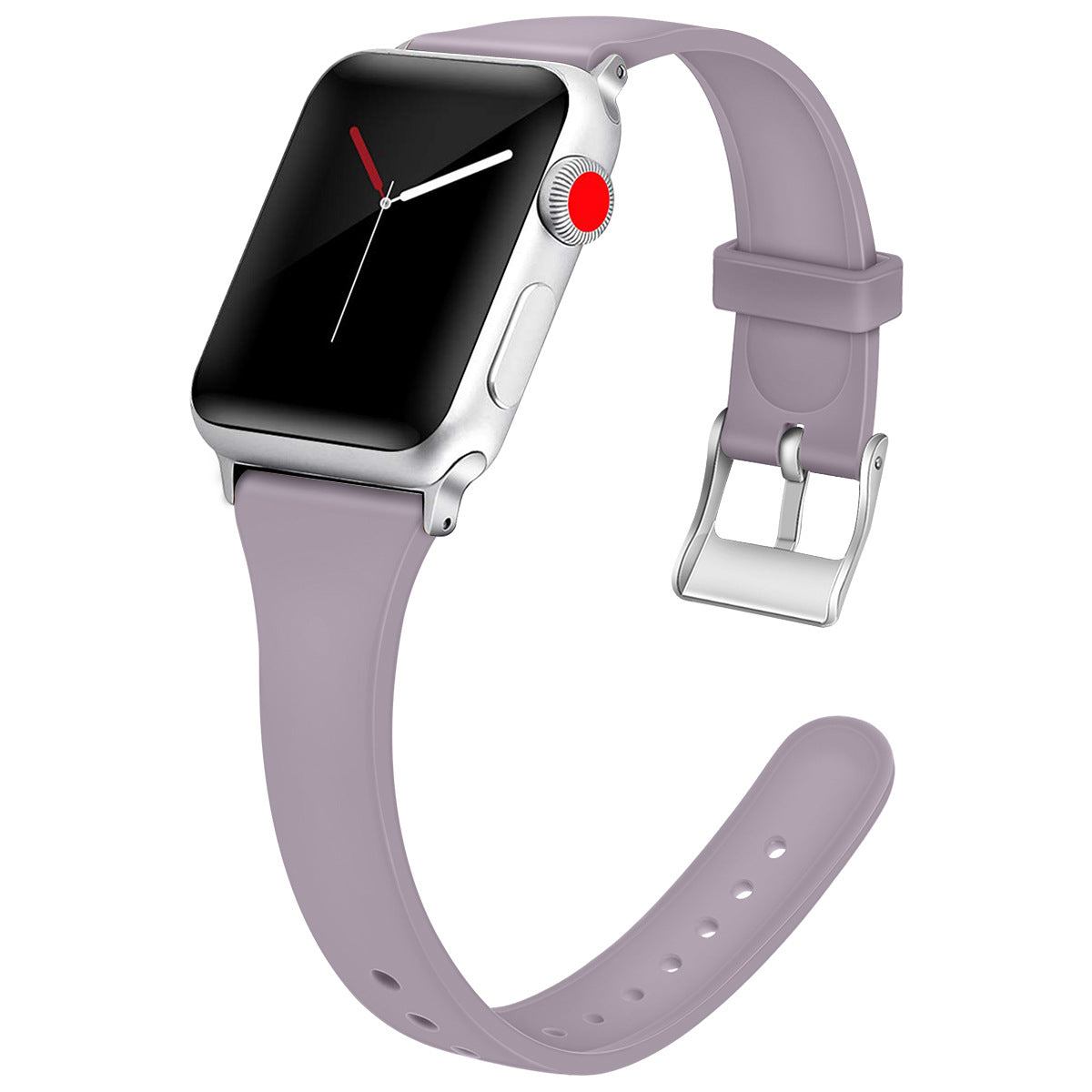 Suitable for Apple Watch Solid Color Small Waist Silicone Shrink Strap