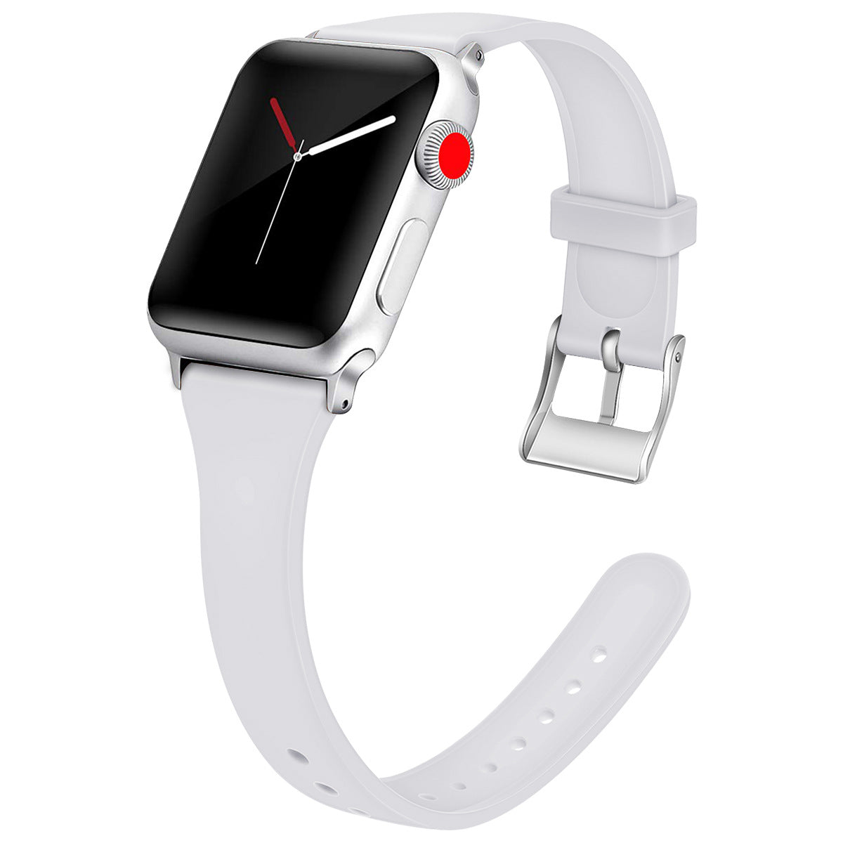 Suitable for Apple Watch Solid Color Small Waist Silicone Shrink Strap
