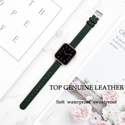 Suitable for Apple Watch genuine leather small waist thin strap leather shrink fit