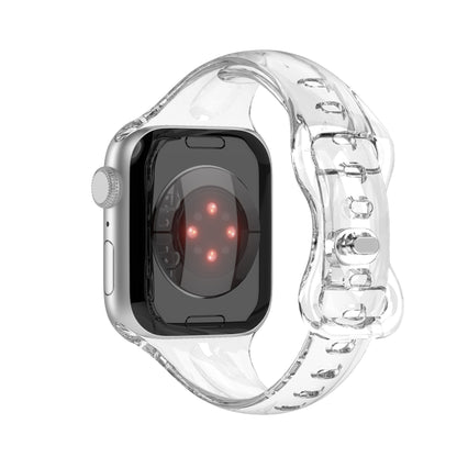 Suitable for Apple Hand Small Waist Octagonal Buckle Transparent TPU Fine Watch Strap