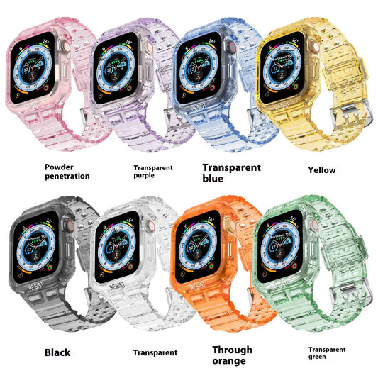 Suitable for Apple Watch TPU integrated transparent step strap